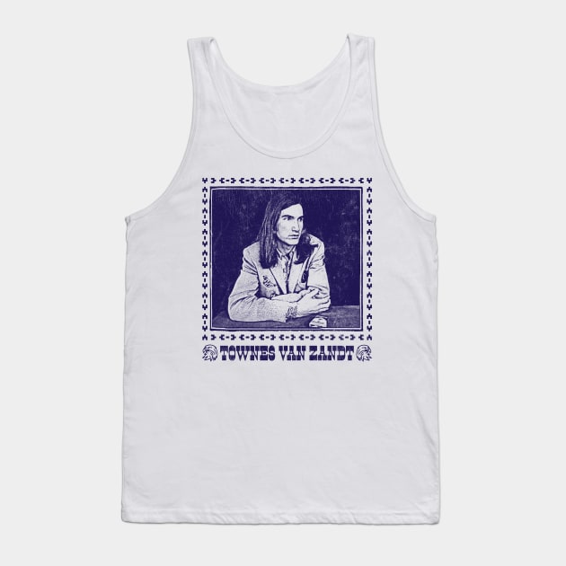 Townes Van Zandt /\/\/ Retro Style Outlaw Country Tank Top by DankFutura